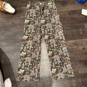 Anthropologie | Floral Patterned Jeans
